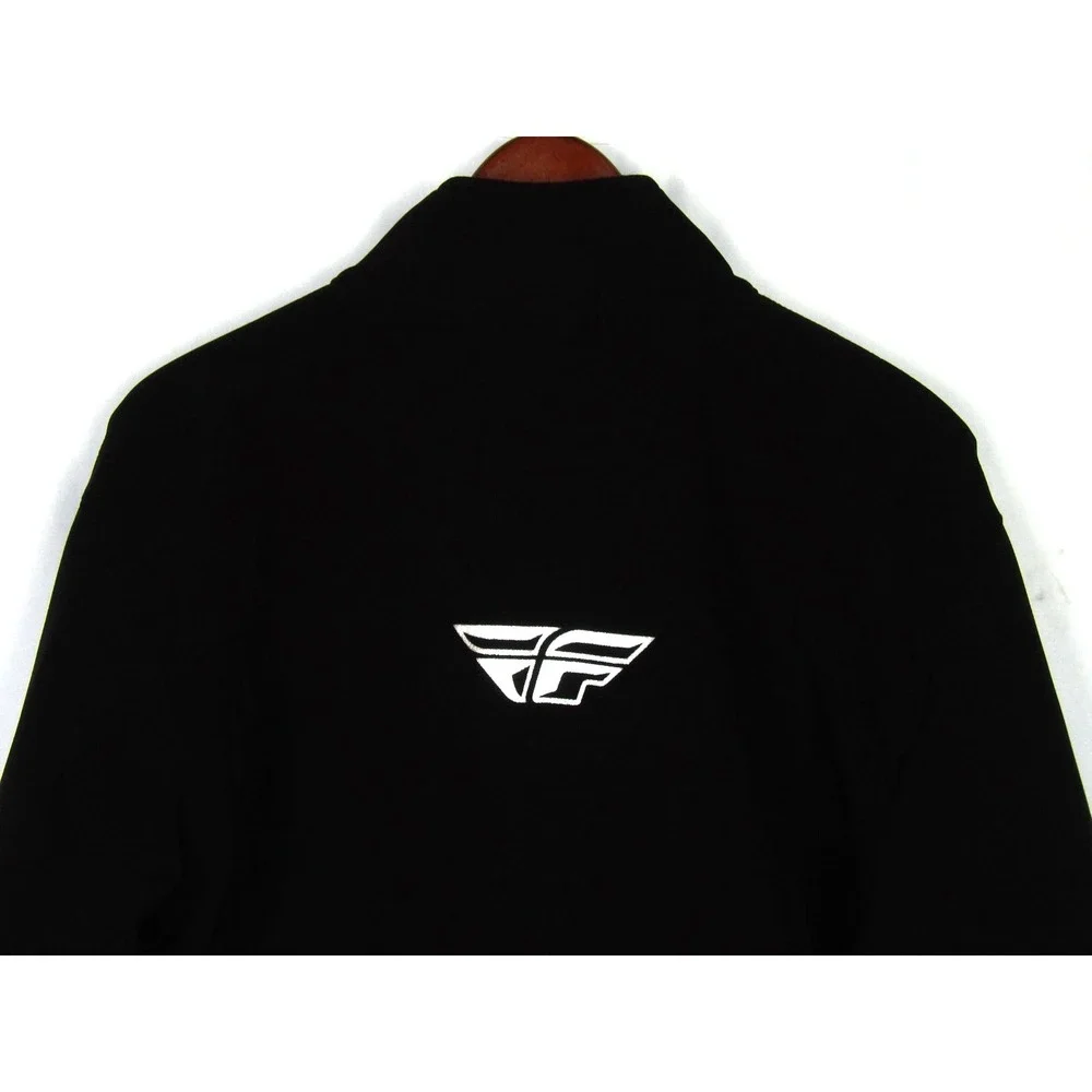 FLY RACING Zip-Up Stretch Black Soft Shell Lined Performance Jacket Men's XL